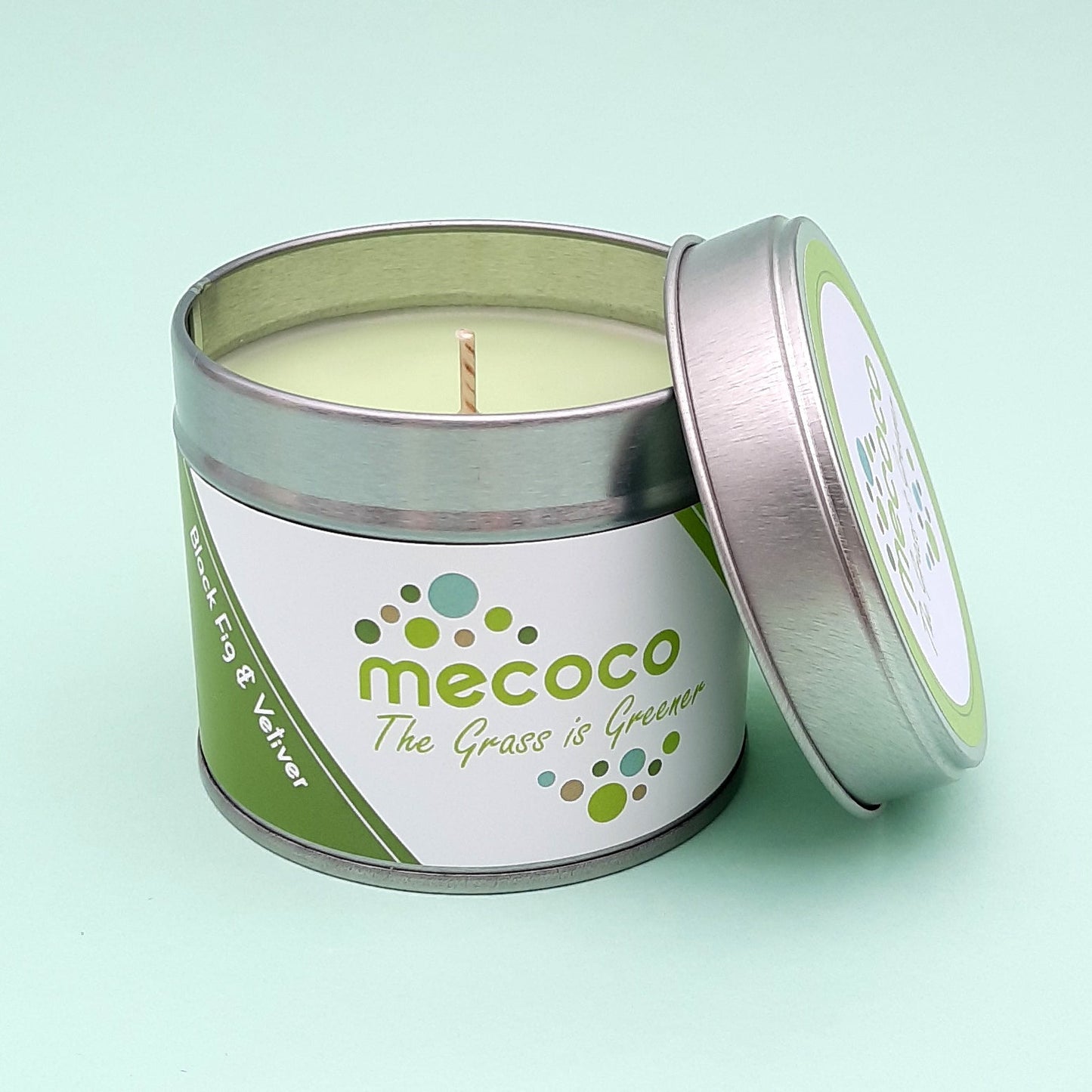 The Grass is Greener / Black Fig & Vetiver, Green Scented Soy Wax Candles