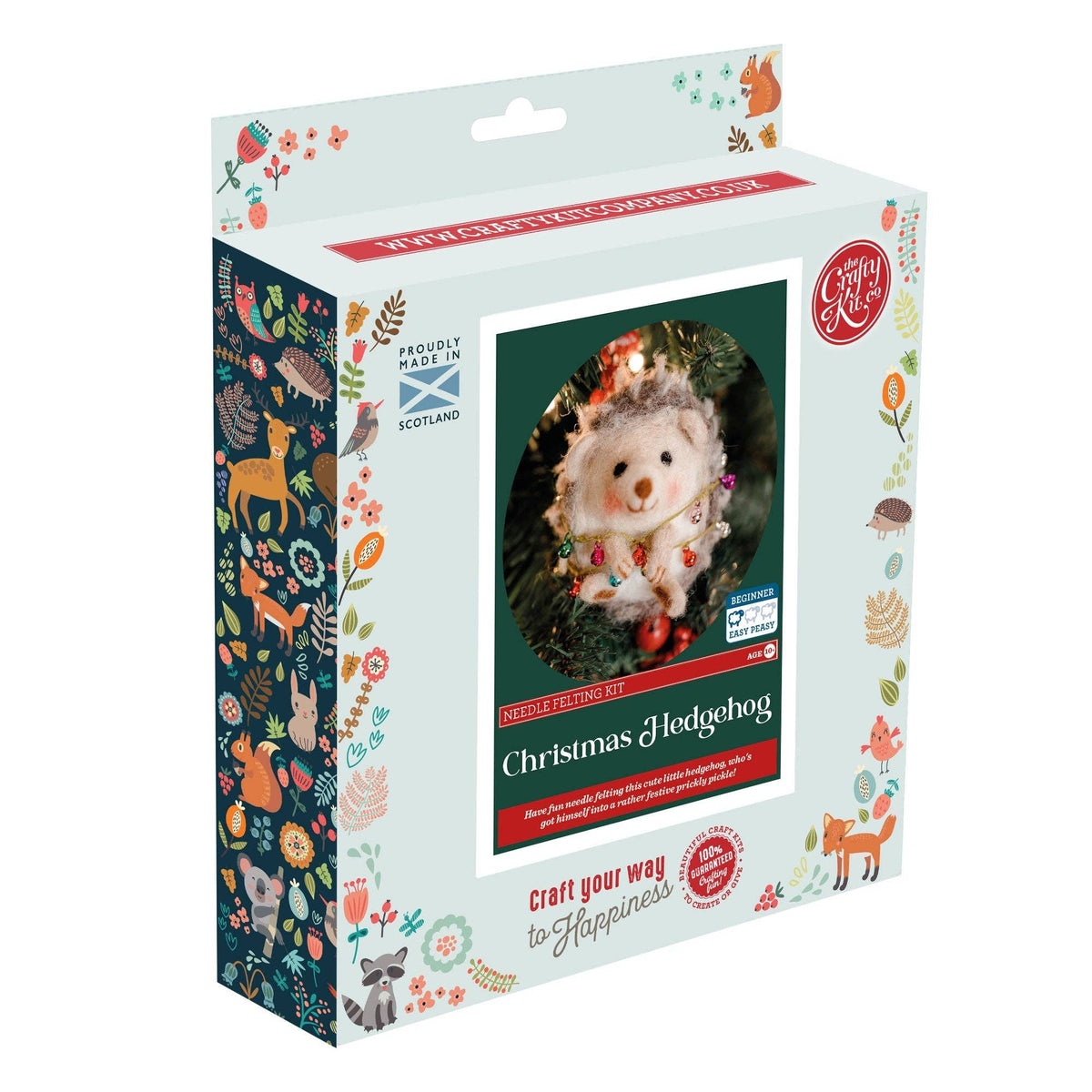 Christmas Hedgehog Needle Felting Kit