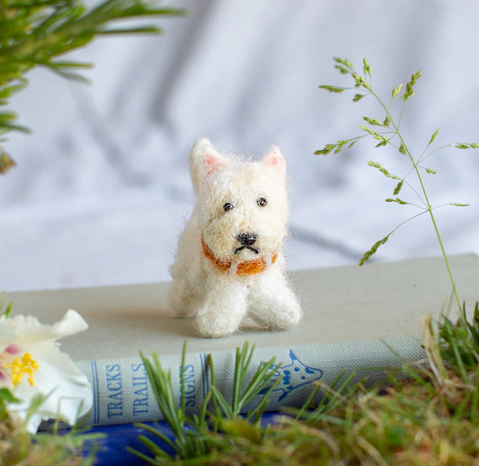 Felted Westie Dog