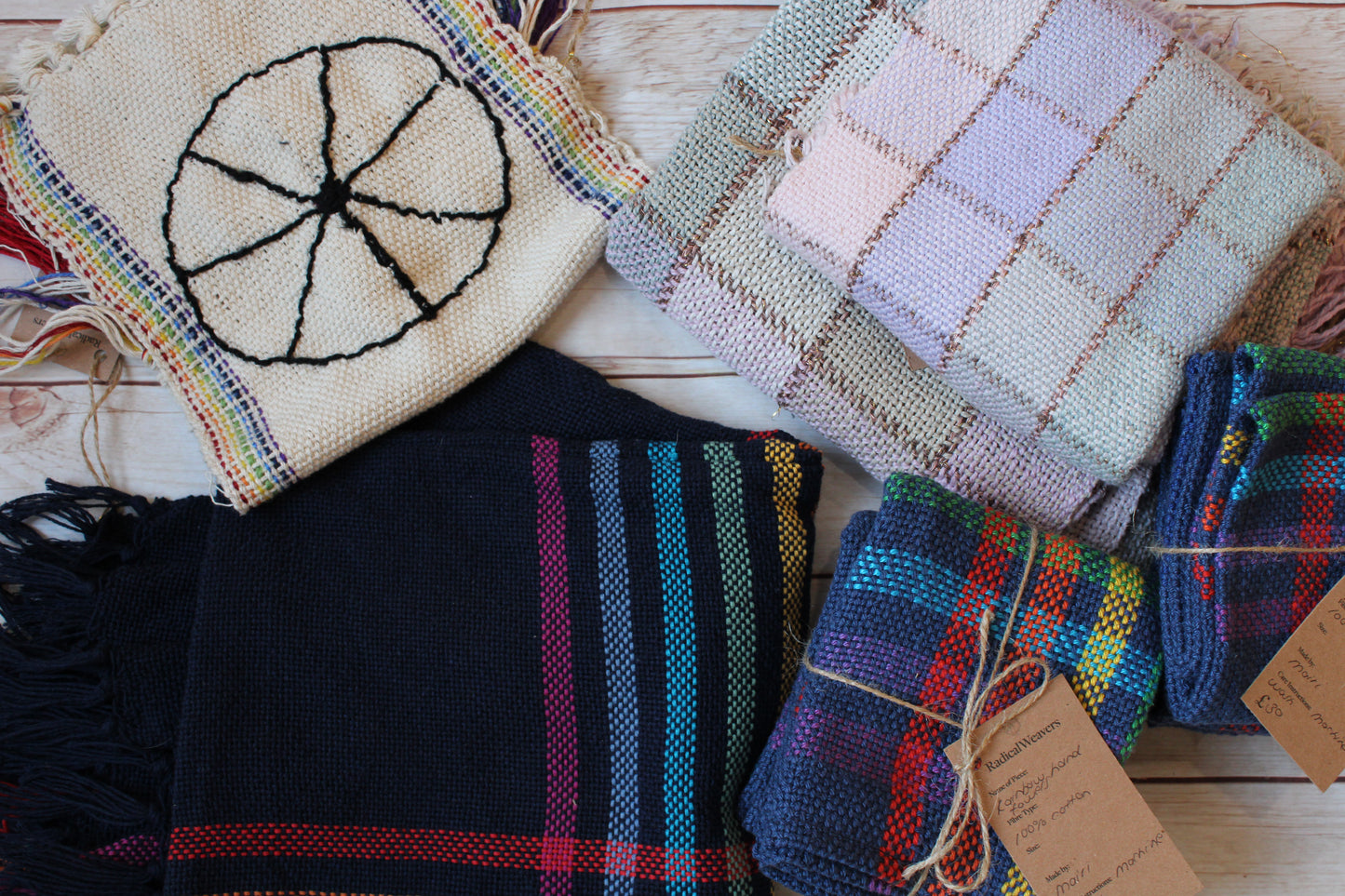Handwoven Rainbow Scarf Collection