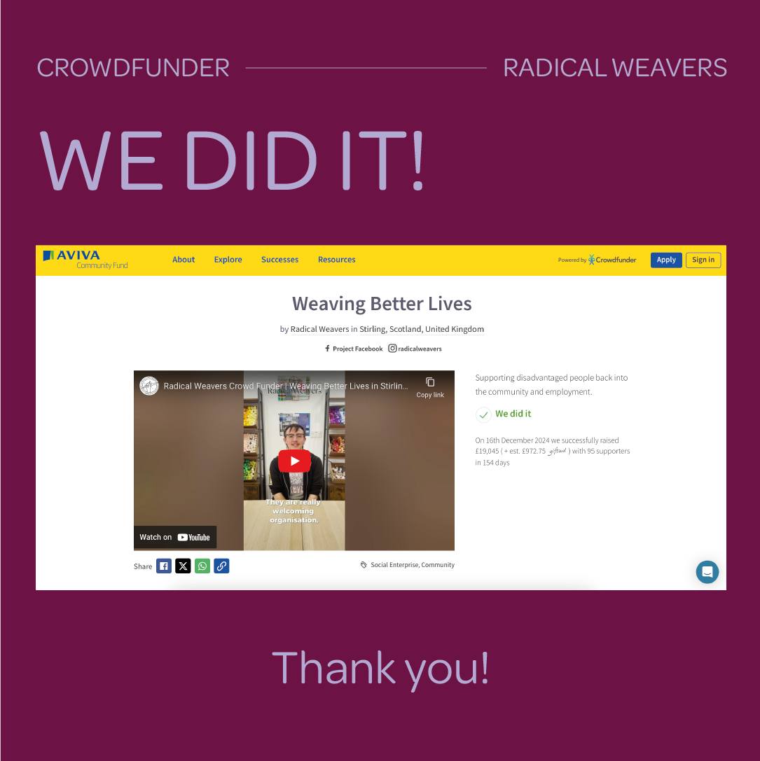 We Did It—Together! A Huge Thank You for Making "Weaving Better Lives" a Reality 🎉💜💛