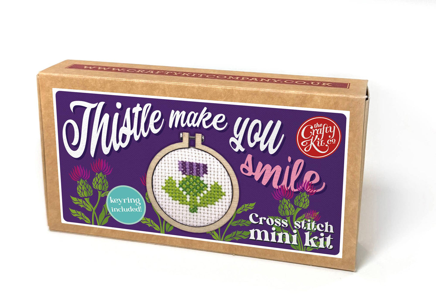 Thistle Make You Smile Mini Matchbox Cross Stitch Kit