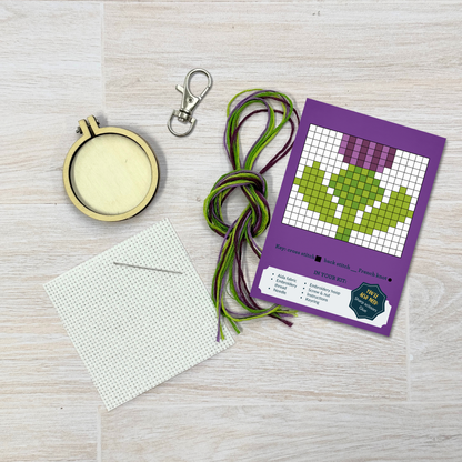 Thistle Make You Smile Mini Matchbox Cross Stitch Kit