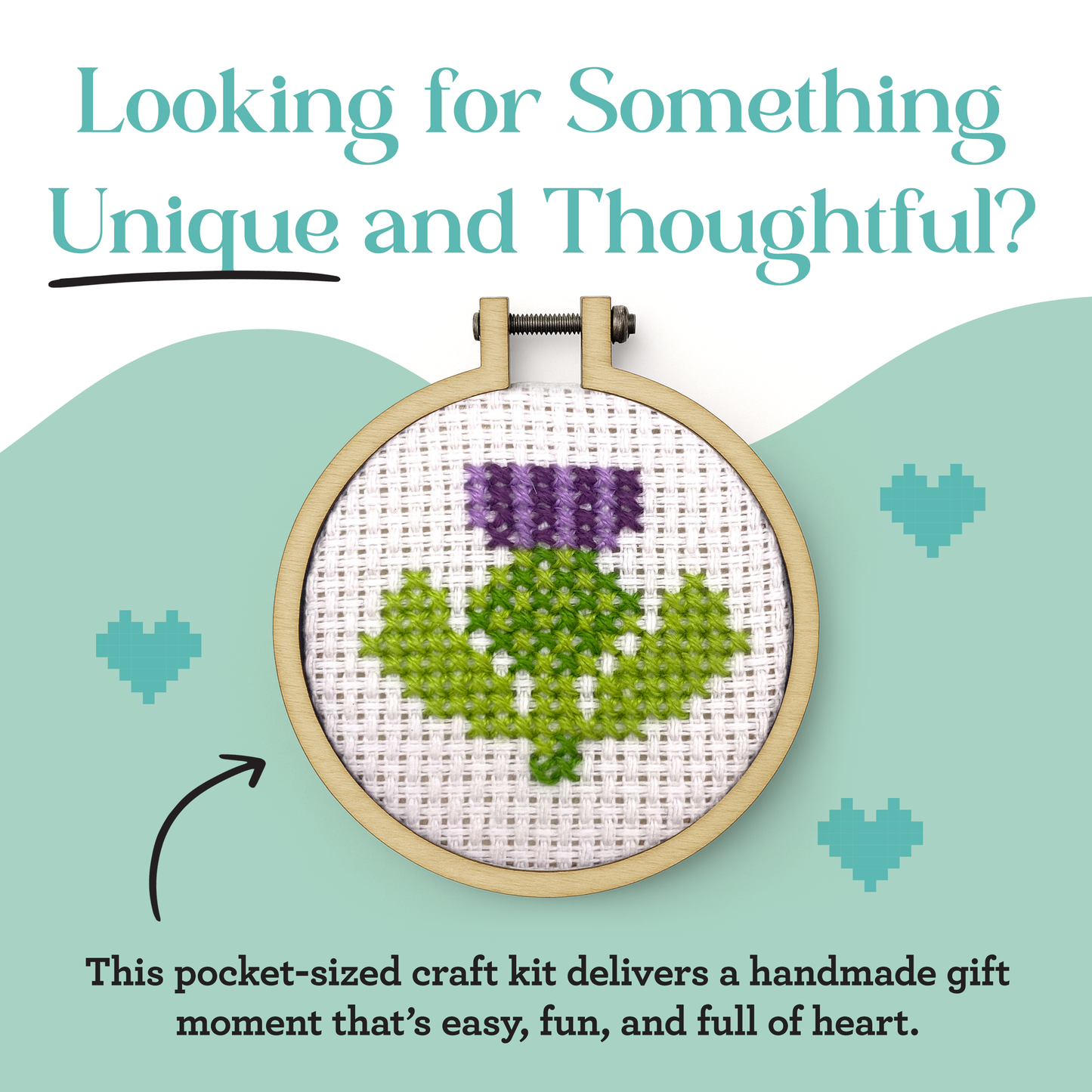 Thistle Make You Smile Mini Matchbox Cross Stitch Kit