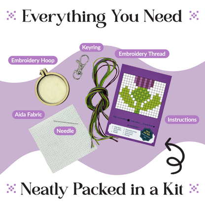 Thistle Make You Smile Mini Matchbox Cross Stitch Kit