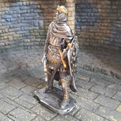 Solid Metal Knight Statuette - Robert the Bruce
