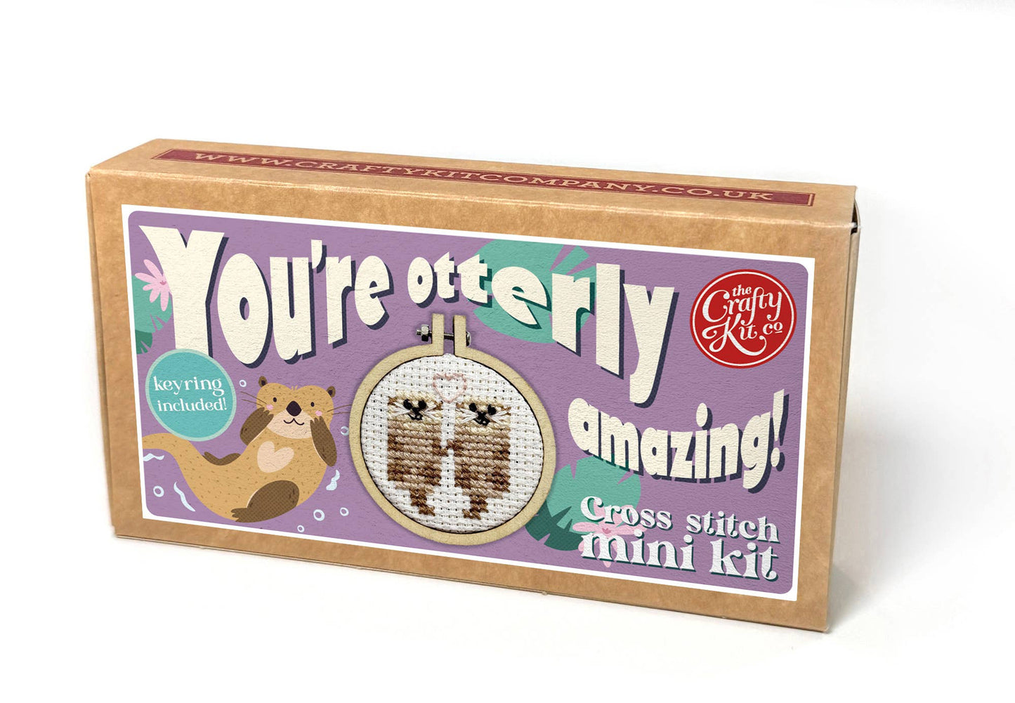 Mini Matchbox Cross Stitch Kit 'You're otterly amazing!'