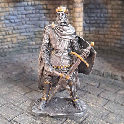 Solid Metal Knight Statuette - Robert the Bruce