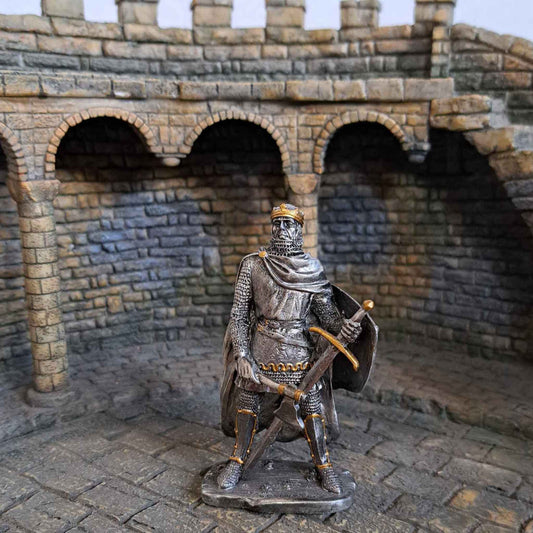 Solid Metal Knight Statuette - Robert the Bruce
