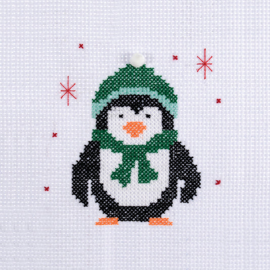 Counted Cross-Stitch Kit Christmas Penguin