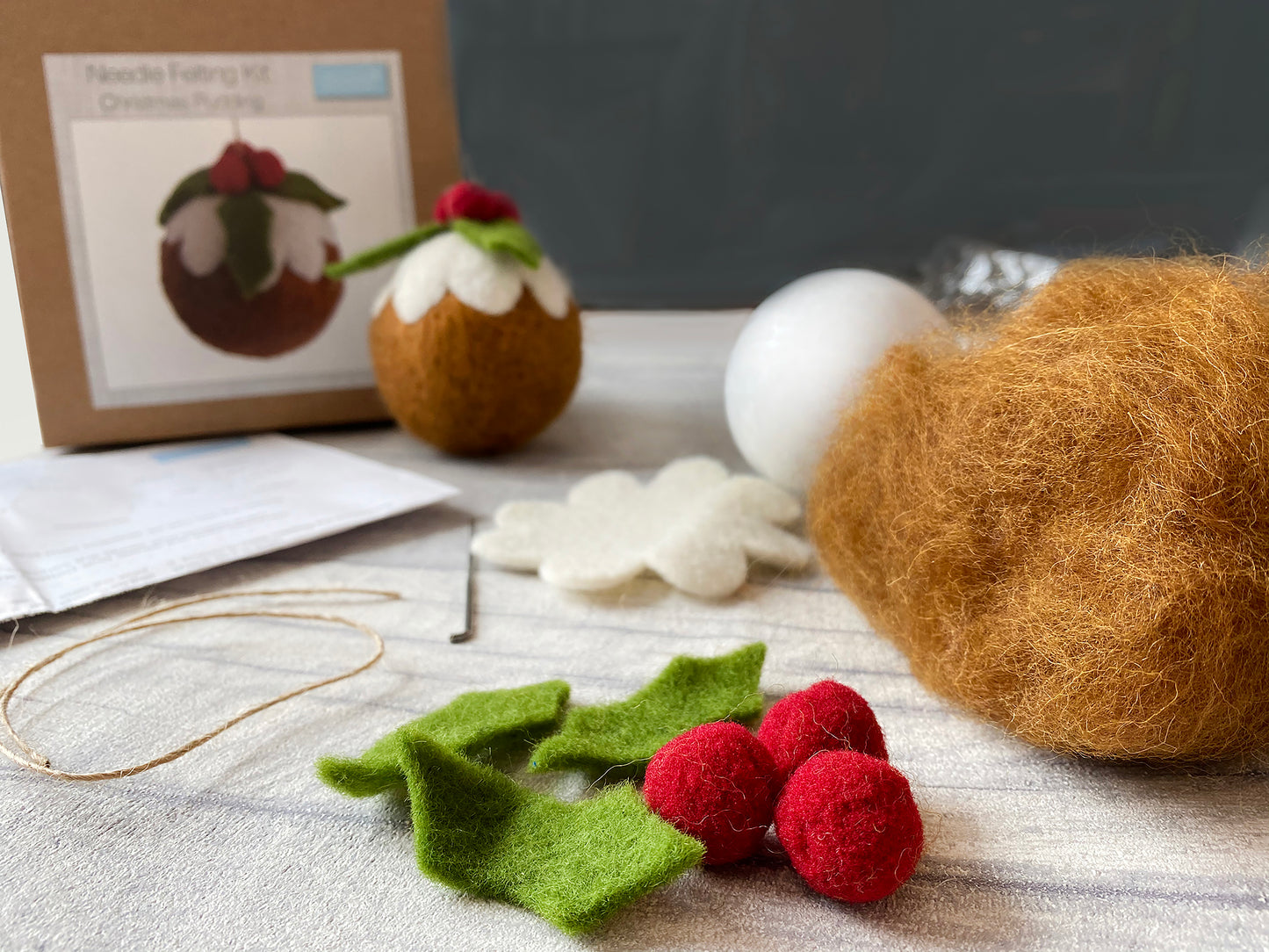 Christmas Pudding Needle Felting Kit