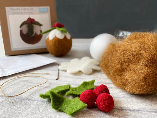 Christmas Pudding Needle Felting Kit