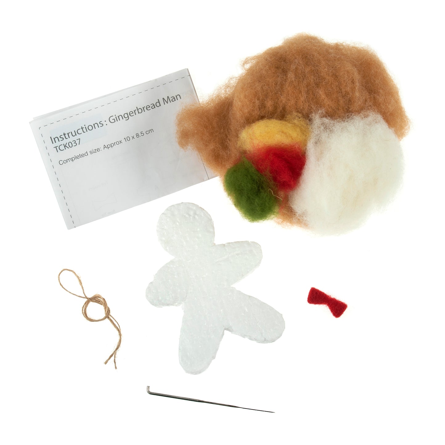 Christmas Gingerbread Man Needle Felting Kit