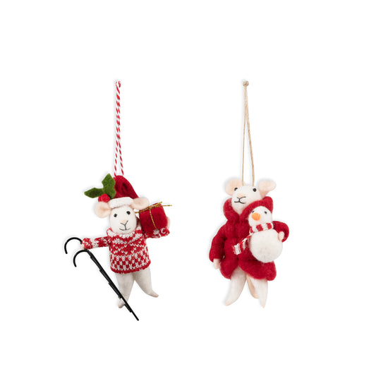 Mice Friends Duo Christmas Needle Felting Kit