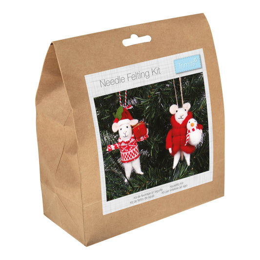 Mice Friends Duo Christmas Needle Felting Kit