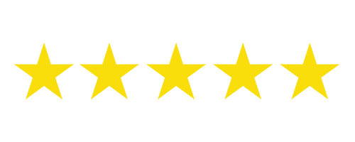 Five yellow stars on a white background