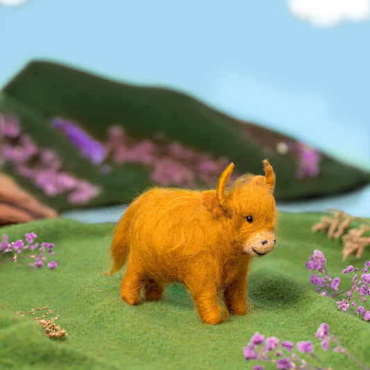 Felted Hamish the Highland Cow
