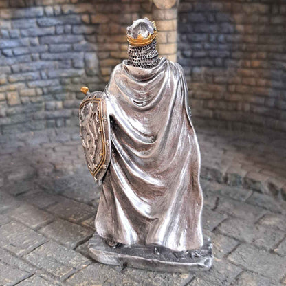 Solid Metal Knight Statuette - Robert the Bruce