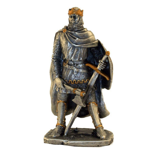 Solid Metal Knight Statuette - Robert the Bruce